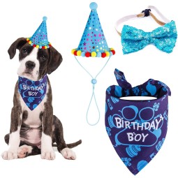 Dog Birthday Set Manufacturer - OEM Pattern Triangle Bandana