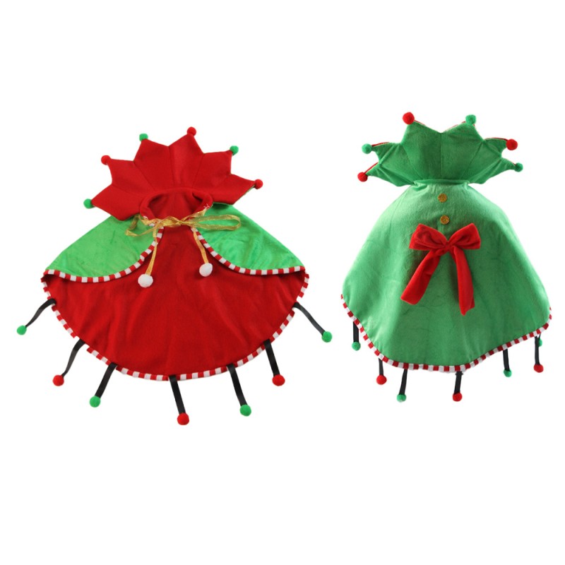 Pet Cape Manufacturer - OEM Christmas Elf Pom Pom Outfit