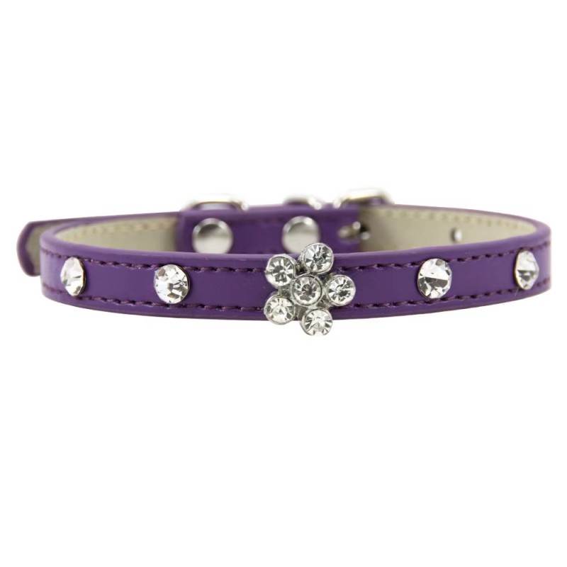 Pet Collar Manufacturer - OEM PU Leather Diamond Luxury