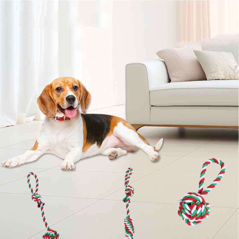 Pet Rope Toy Manufacturer - OEM Christmas Knot Bite-Resistant