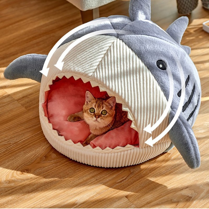 Pet Sleeping Nest Manufacturer - Shark Shaped Soft Cute