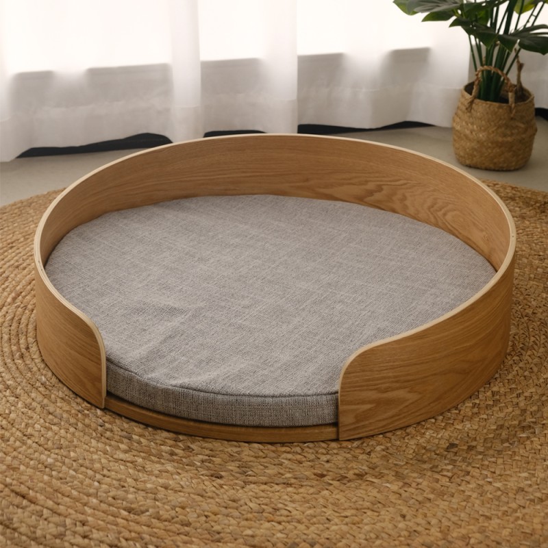 Large Pet Bed Supplier - Wooden Removable Memory Foam
