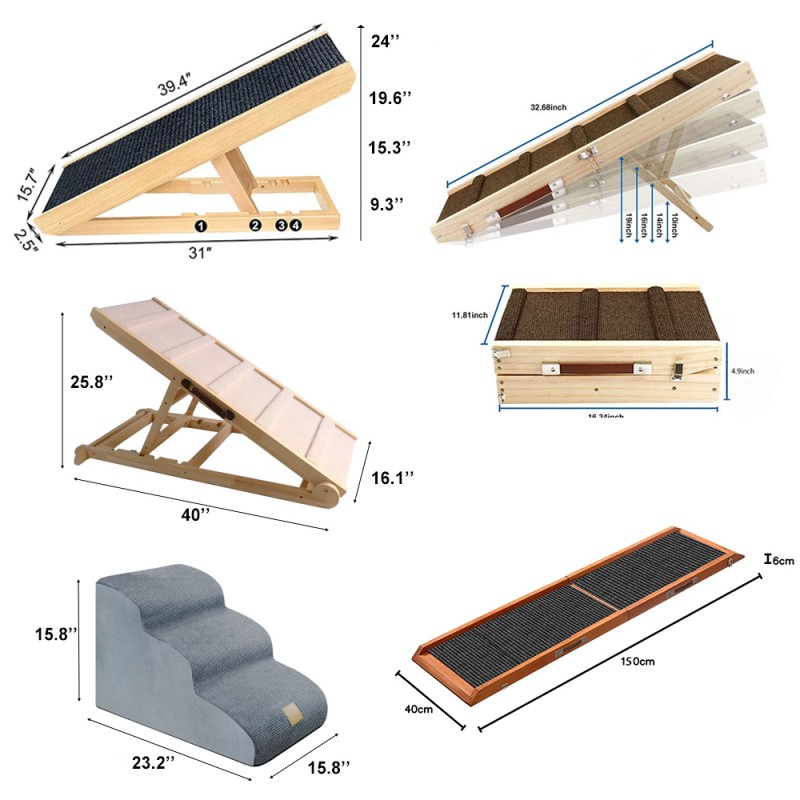 Pet Ramp Supplier - Solid Wood Adjustable Sofa Car