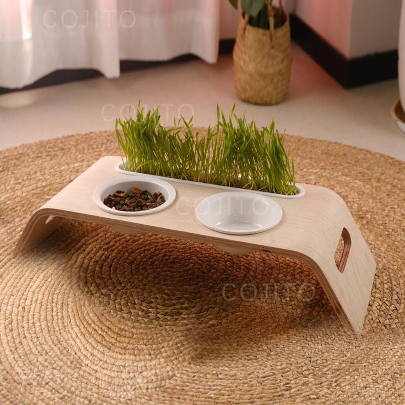 Pet Bowl Stand Factory - Wooden Neck Proof Two Bowl