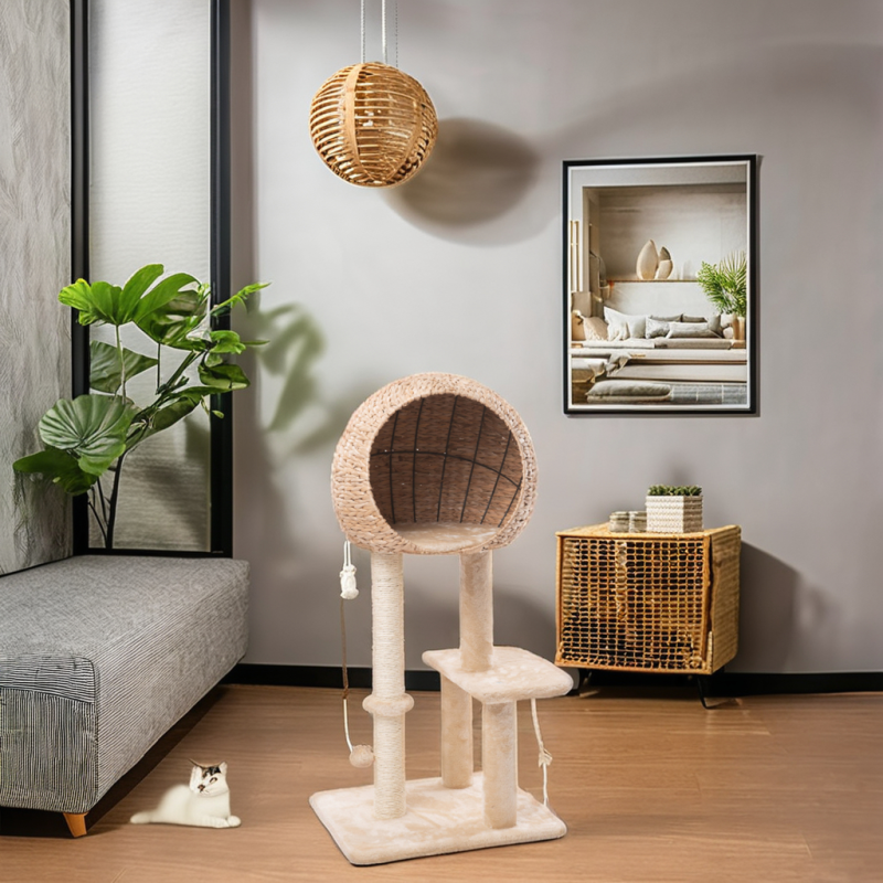 Cat Tree Supplier - Cartoon Style Wood Design