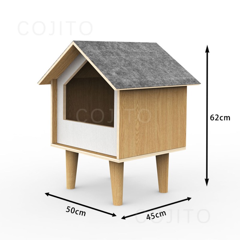 Wooden Cat House Supplier - Outdoor Indoor Removable
