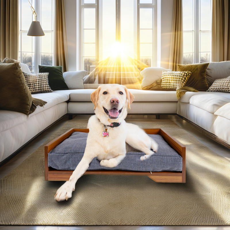 Round Pet Bed Factory - XL Wooden Breathable Warm