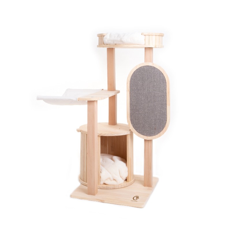 Multi-Level Cat Tree Supplier - Wood Sisal Scratching Board