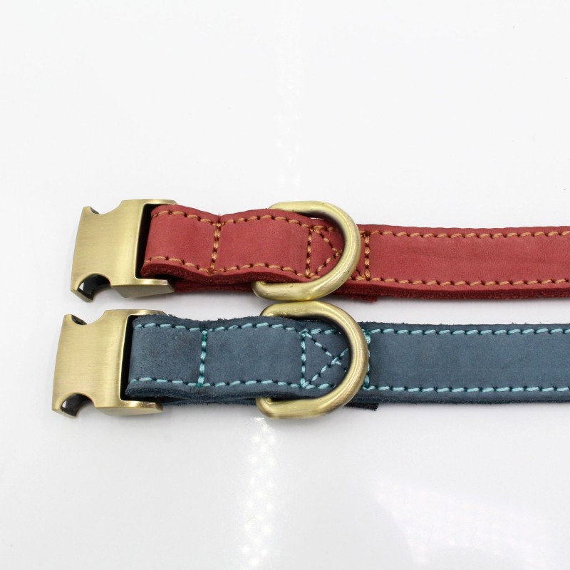 Dog Collar Manufacturer - OEM Genuine Leather Metal Buckle