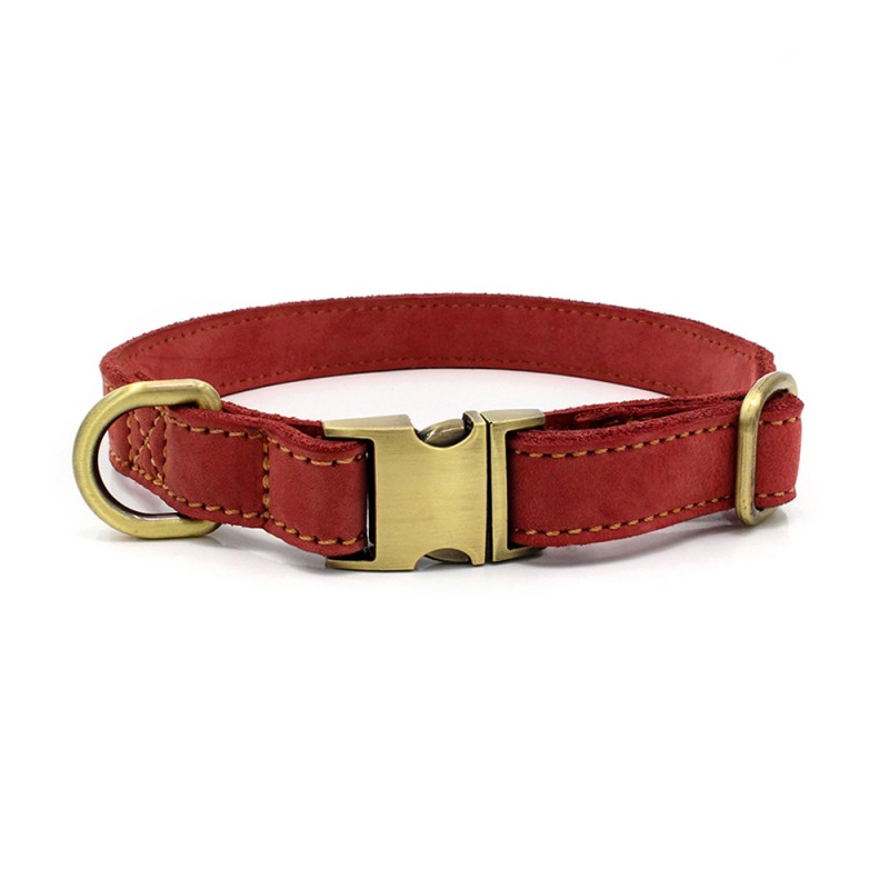 Dog Collar Manufacturer - OEM Genuine Leather Metal Buckle