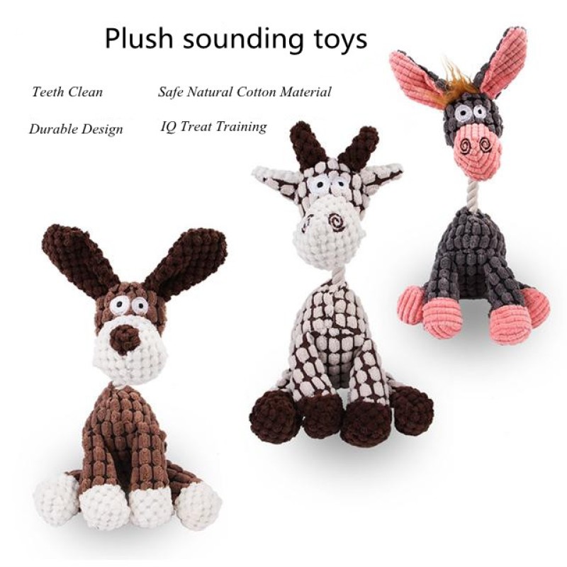 Pet Rope Toy Supplier - Plush Squeak Indestructible Dog