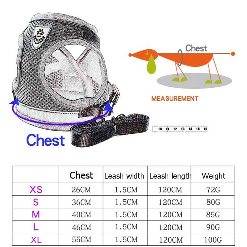 Pet Vest Supplier - Summer Mesh Harness Small Medium