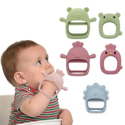 Baby Teether Manufacturer - OEM Cartoon Animal Hand Silicone