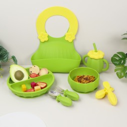 Baby Feeding Set Factory - OEM BPA Free LED Weaning Bowl