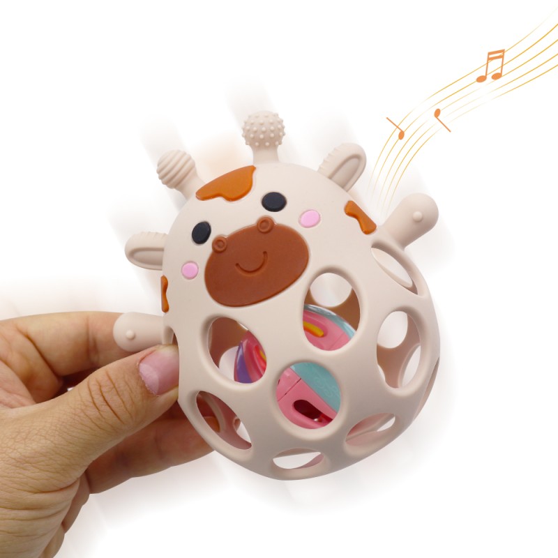 Baby Teether Factory - OEM Hand Animal Giraffe Sensory