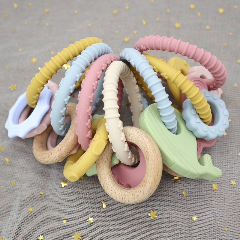 Baby Teether Factory - OEM Animal Bracelet Rattle Chew