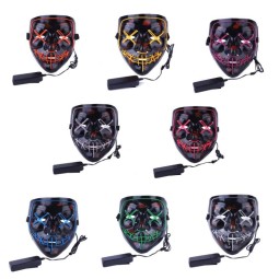 LED Halloween Mask Factory - 2023 Hot Sale Glowing Black V