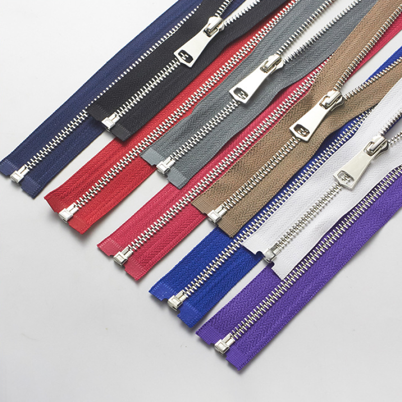 Nylon Zipper Supplier - Custom Color 5# Open-End with Metal Puller