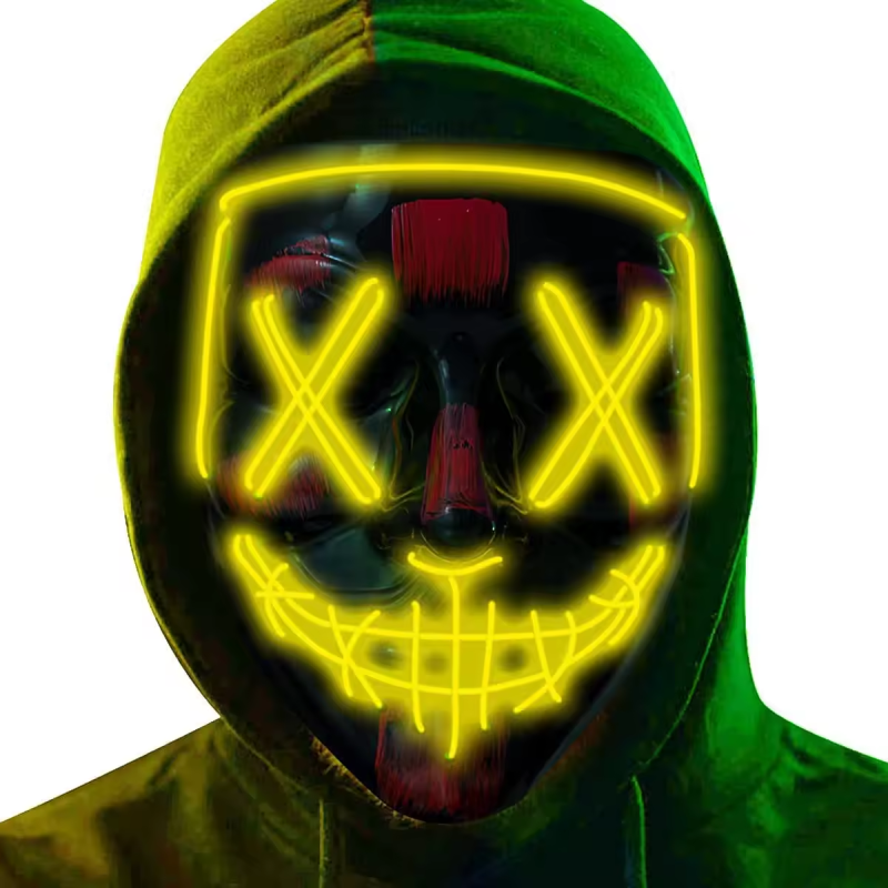 Halloween Mask Manufacturer - Hot Scary Smiley Glow Colors