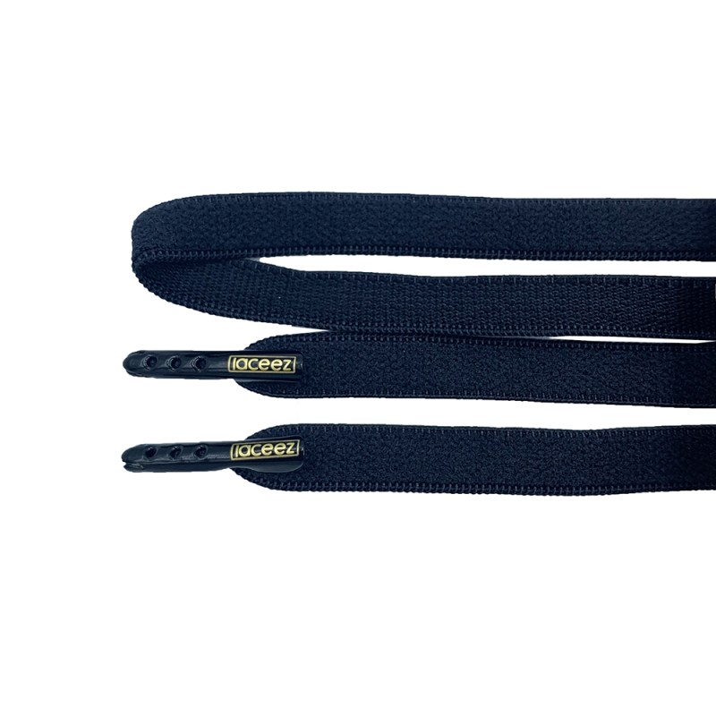 Elastic Shoelaces Factory - Custom Logo Flat No-tie Metal Aglets