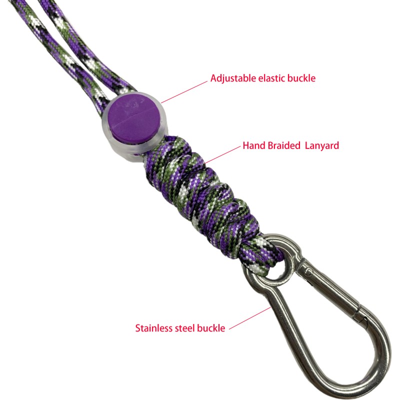 Hand Lanyard Supplier - Adjustable Short Metal Carabiner