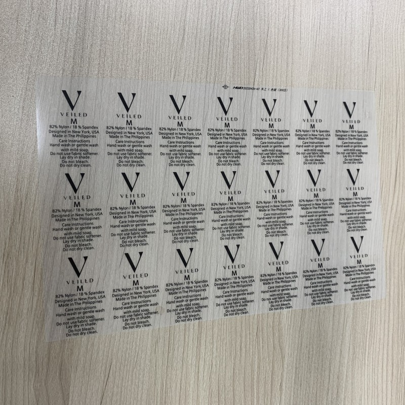 Thermal Label Supplier - Custom Tagless Care Iron on Transfer