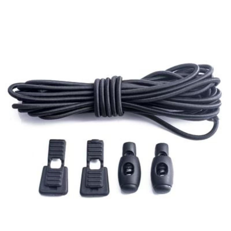 Zipper Pull Supplier - Black Rope Buckle Cord End Stoppers