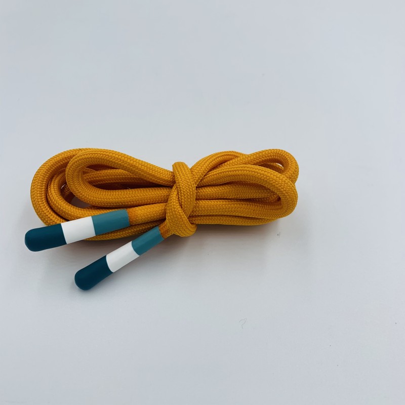 Round Shoelaces Supplier - Custom Logo Polyester Cord Silicone Tip