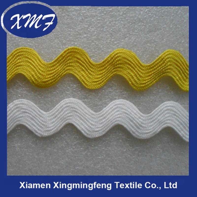 Polyester Lace Trimming Factory - Rayon Waved Zigzag Edge