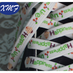 Printed Shoelaces Supplier - Flat Double Sides Cartoon Silk Screen