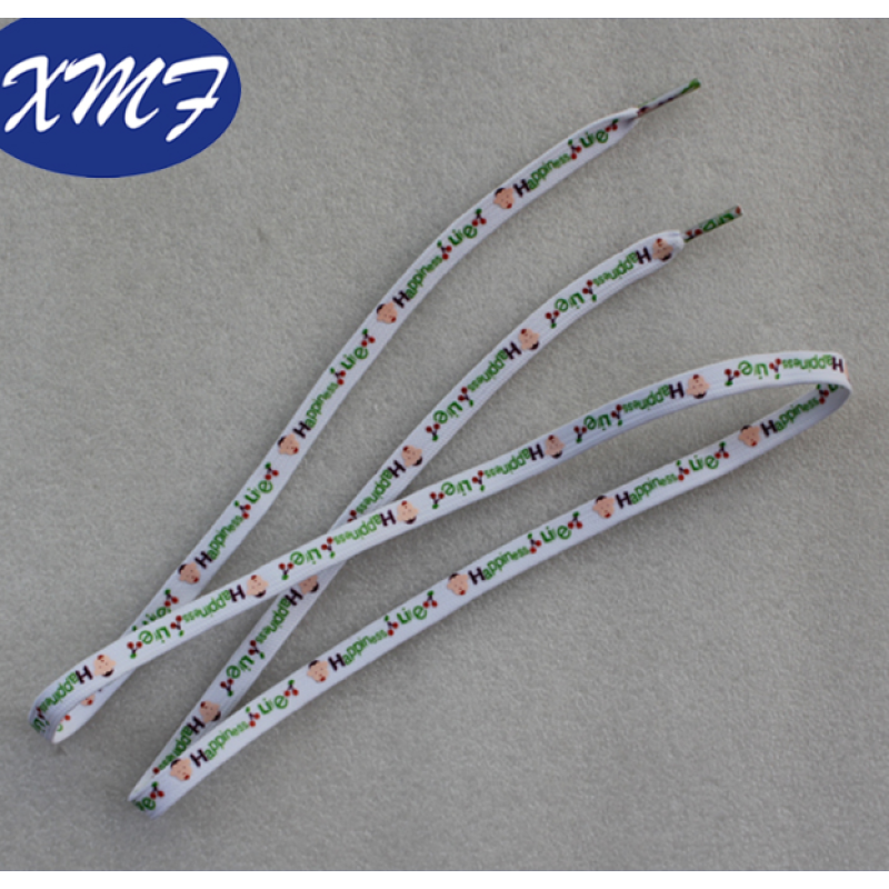 Printed Shoelaces Supplier - Flat Double Sides Cartoon Silk Screen