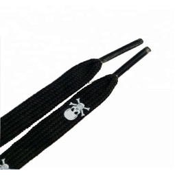 Draw Cord Shoelaces Factory - Customers Designed Skull Silk Screen