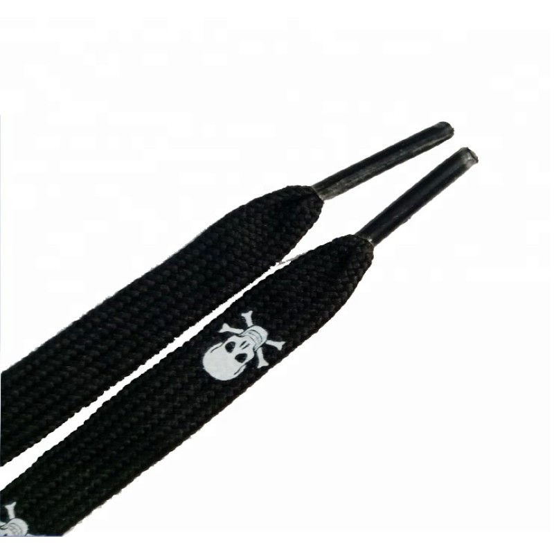 Draw Cord Shoelaces Factory - Customers Designed Skull Silk Screen