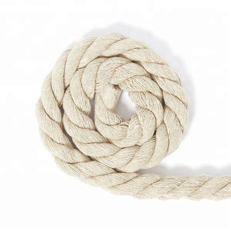 Cotton Cord Manufacturer - Custom Colors 3-strand Twisted 8mm