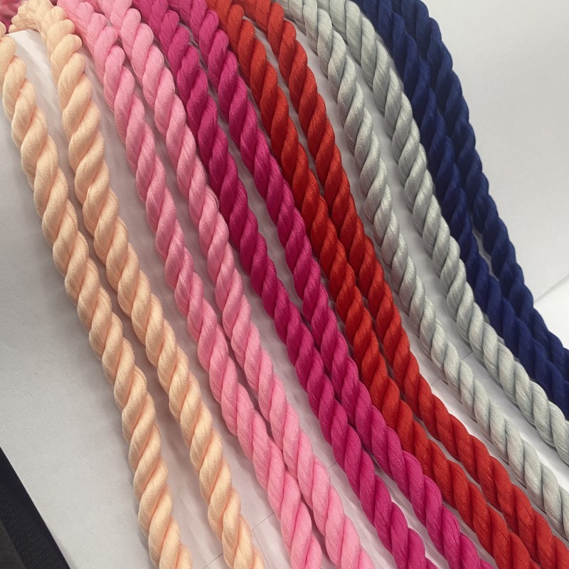 Cotton Shoelaces Factory - Customized 7mm Round Thick Twisted