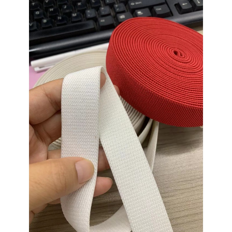 Elastic Band Factory - White Knit for Boots Bags Spandex