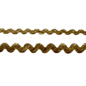 Zigzag Ribbon Trimming Manufacturer - Gold Twinkle Rick Rack Lace