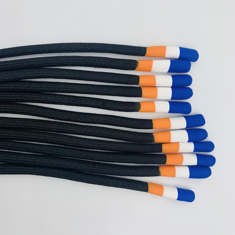 Round Shoelaces Supplier - Custom Logo Polyester Cord Silicone Tip