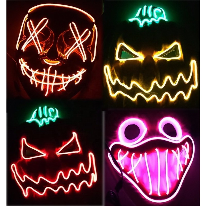 LED Mask Supplier - Halloween Scary Glowing Cosplay