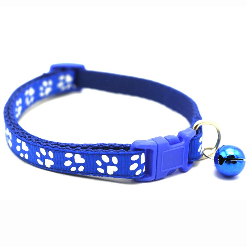 Pet Collar Manufacturer - Multi-colors Nylon Paw Print Bell