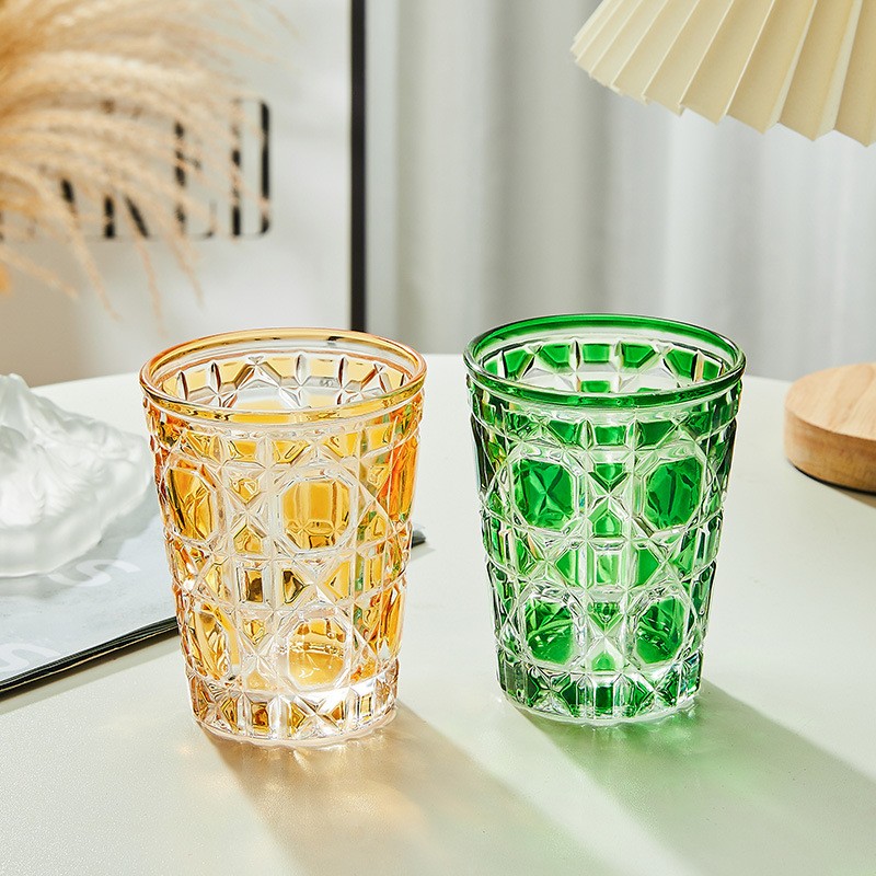 Whiskey Glass Supplier - Bohemian Gem Pattern Engraved Cocktail