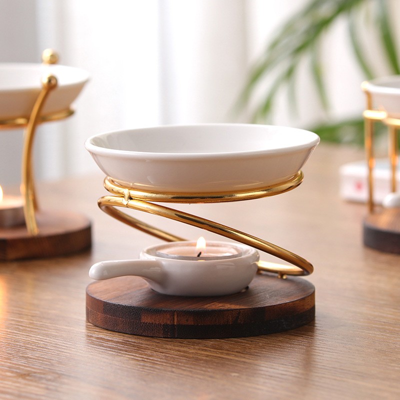 Oil Burner Candle Warmer Factory - Wood Based Ceramic Metal Holder