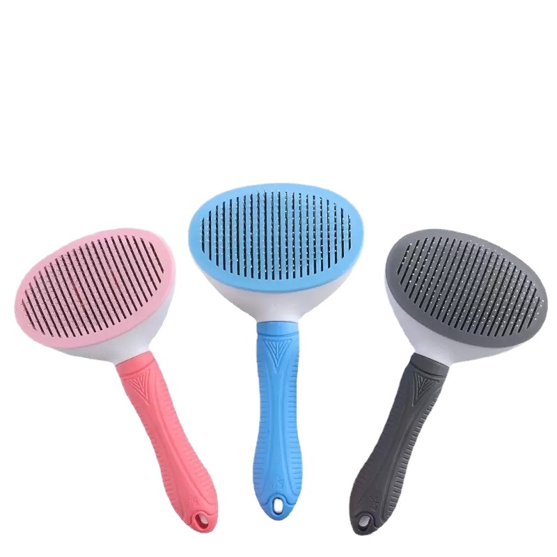 Pet Grooming Brush Supplier - Self-Cleaning Slicker Comb OEM