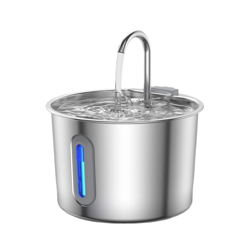 Pet Water Fountain Supplier - 2.2L Stainless Steel Automatic