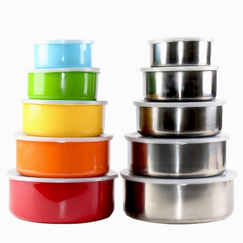 Food Storage Jar Supplier - 5pcs Stainless Steel Crisper Set