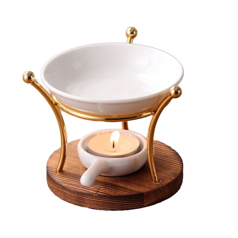 Oil Burner Candle Warmer Factory - Wood Based Ceramic Metal Holder
