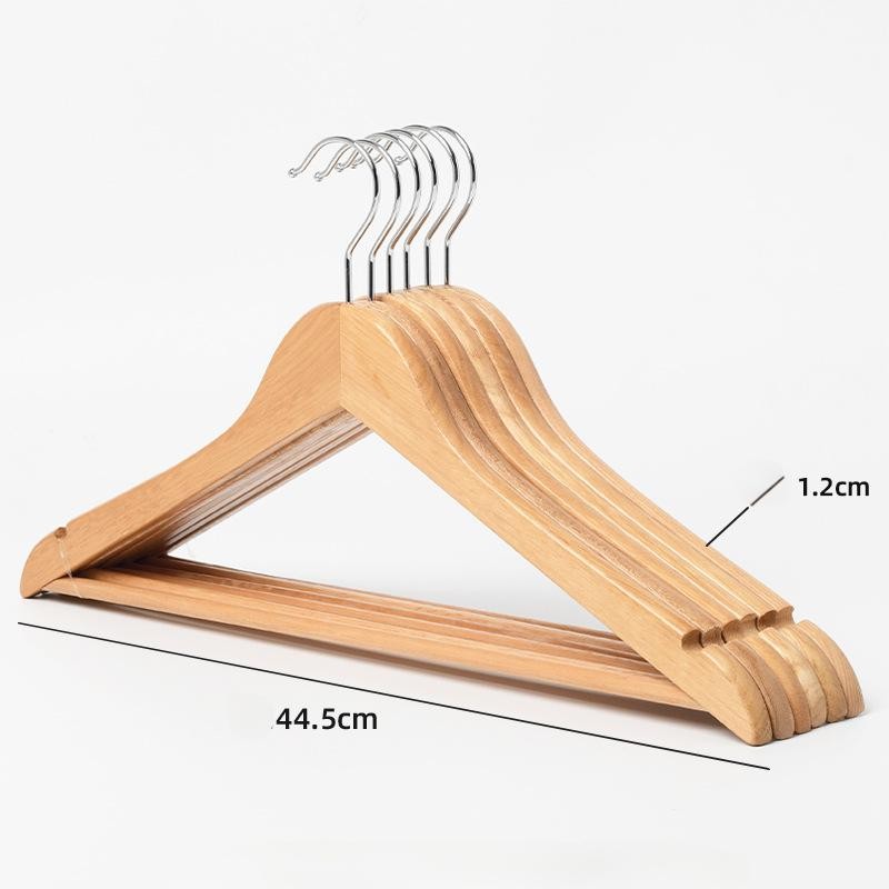 Wooden Hangers Supplier - 10-Piece Notched Non-Slip Design
