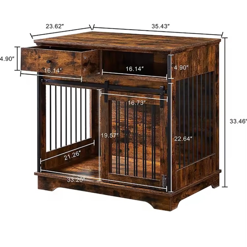 Dog Crate Furniture Supplier - Luxury Solid Wood Storage Drawers
