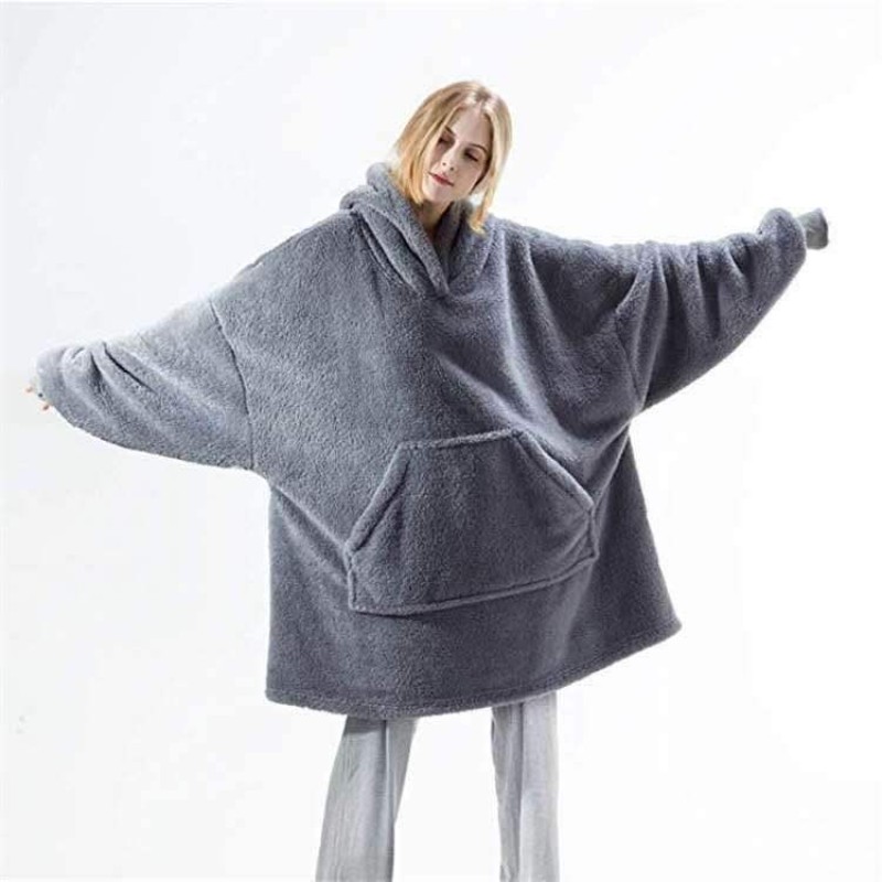 Plush Blanket Manufacturer - Super Soft Wearable Hoodie Oversized