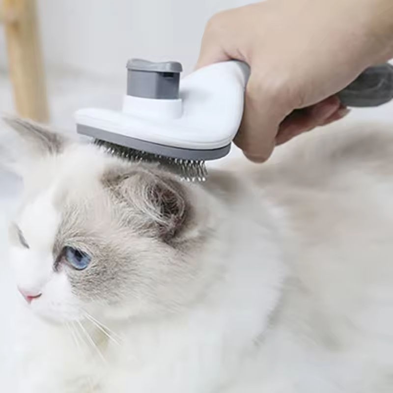Pet Grooming Brush Supplier - Self-Cleaning Slicker Comb OEM